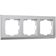 Изображение Рамка на 3 поста Stark (серебряный матовый) W0031865